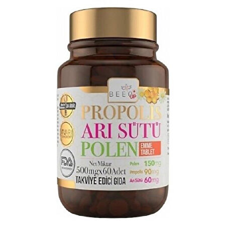 Bee'o Up Propolis Arı Sütü Polen Çocuk 60 Çiğneme Tableti