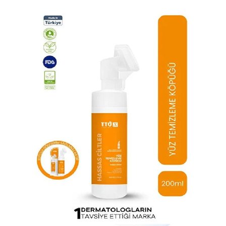 Tto X Hassas Ciltlere Özel Aplikatörlü Yüz Temizleme Köpüğü 200 ml