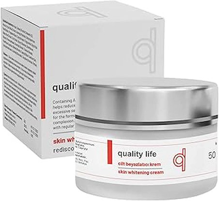 Quality Life Cilt Yüz Bikini Bölgesi Koltuk Altı Dirsek Aydınlatıcı Beyazlatıcı Krem Arbutin Pirinç Özü 50 ml