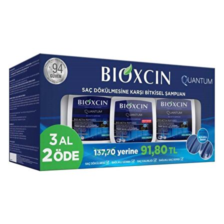 Bioxcin Quantum Şampuan Yağlı Saçlar 300 ml - 3 Al 2 Öde (139,80 TL Etiketli)