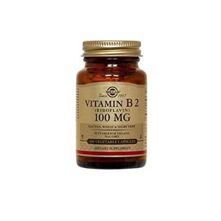Solgar Vitamin B2 (Riboflavin) 100 Mg 100 Kapsül