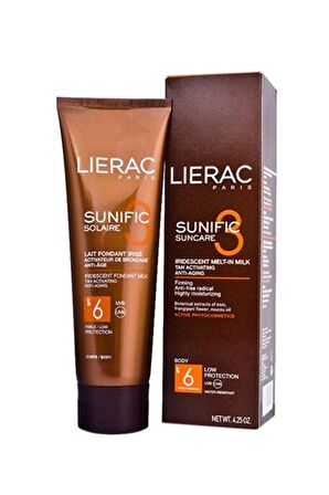 Lierac Sunific Solaire 3 Bronzlaştirici Güneş Sütü SPF 6 125 ml