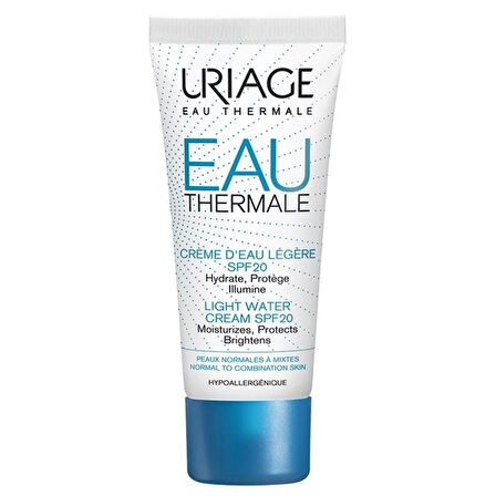 Uriage Eau Thermale Light Water Cream Spf20 40 Ml Hafif Su Bazli Nemlendirici Krem