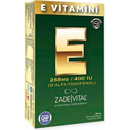 Zade Vital Vitamin E 266 mg 400 IU 30 Softjel