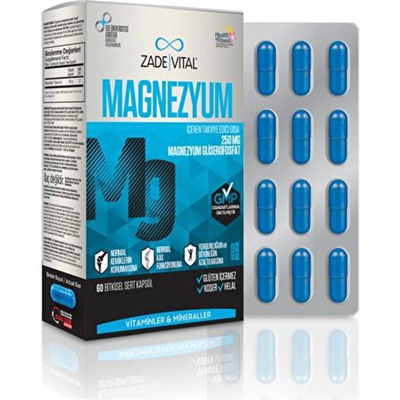 Zade Vital Magnezyum 60 Yumuşak Kapsül