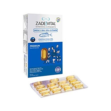 Zade Vital Omega3 Genel Destek Premium 30 Kapsül