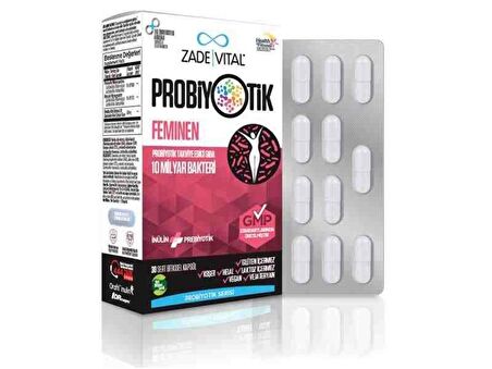 Zade Vital Probiyotik Feminen 30 Sert Kapsül