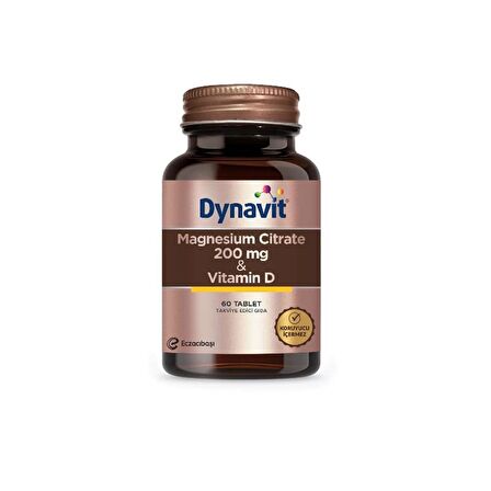 Dynavit Magnesium Citrate 200 mg & Vitamin D 60 Tablet