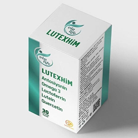 Lutexhim - Lutein, Laktoferrin, Kuersetin ve Omega 3 içeren Gıda Takviyesi 30 Softjel