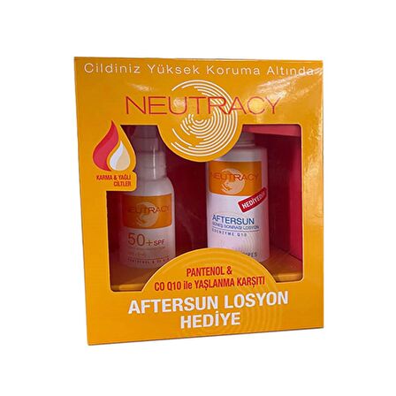 Neutracy Güneş Koruyucu Set Karma & Yağlı Ciltler İçin - Güneş Kremi SPF50+ 150 ml + After Sun Losyon 150 ml