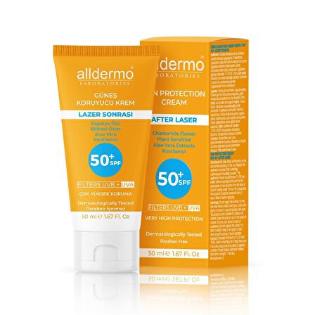 Alldermo SPF50 Lazer Epilasyon Sonrası Cilt Kremi 50 ml