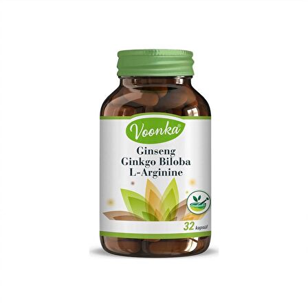 Voonka Ginseng Ginkgo Biloba L-Arginine 32 Kapsül