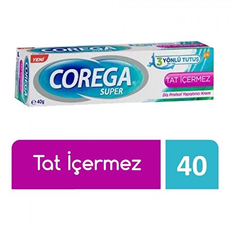 Corega Süper Diş Protezi Yapıştırıcı Tat İçermez Krem 40 gr - Eski Ambalaj