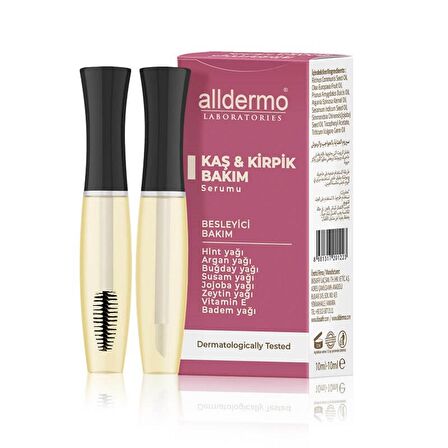 Alldermo Kaş Serumu 10 ml & Kirpik Bakım Serumu 10 ml