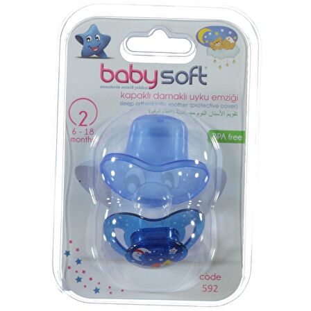 Baby Soft Kapaklı Damaklı Uyku Emziği 6-18 Ay