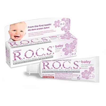 Rocs Baby Ihlamur Özlü Yutulabilir Diş Macunu 0-3 Yaş 35 ml