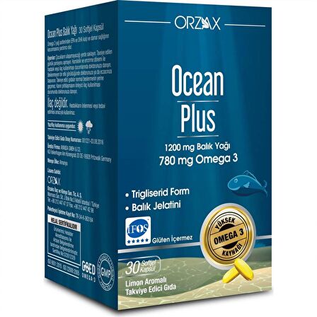 Ocean Omega 3 Balık Yağı 500 mg 60 Kapsül