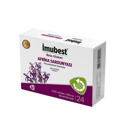 İmubest Beta Glukan Pelargonium Sidoides - Afrika Sardunyası Pastil 24'lü