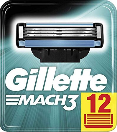 Gillette Mach3 Yedek Tıraş Bıçağı 12'li