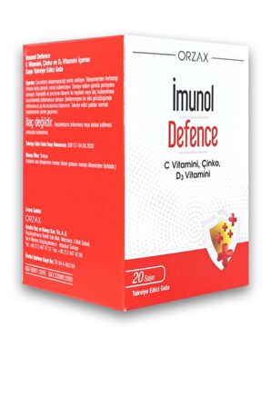 İmunol Defence Takviye Edici Gıda 20 Saşe - %25 İndirimli