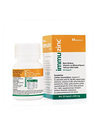 İmmuzinc 20 Kapsül - Eski Ambalaj