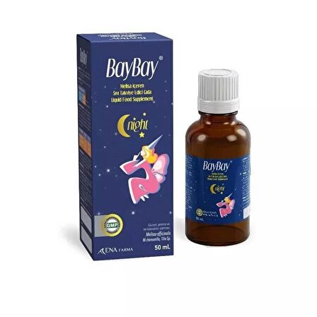 Baybay Night Melisa İçeren Bitkisel Damla 50 ml