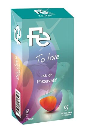 Fe To Love Aşk için İnce Prezervatif 12'li