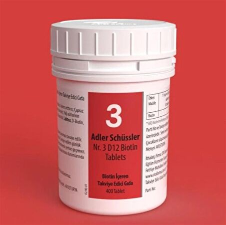 Adler Schüssler No: 3 Tablets