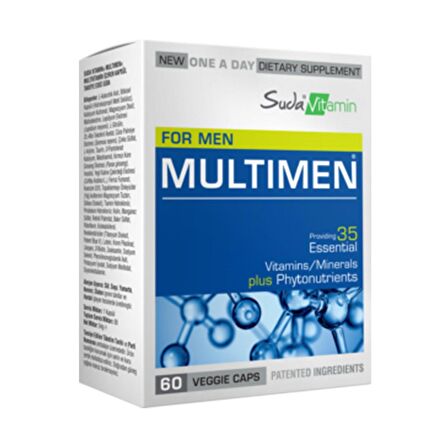 Suda Vitamin Multimen For Men Multivitamin 60 Bitkisel Kapsül