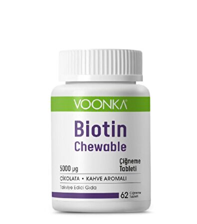 Voonka Biotin Chewable 62 Çiğneme Tableti