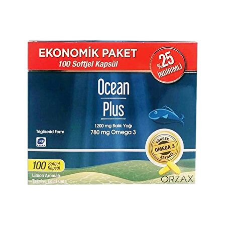 Ocean Plus 1200 mg 100 Softjel - %25 İndirimli