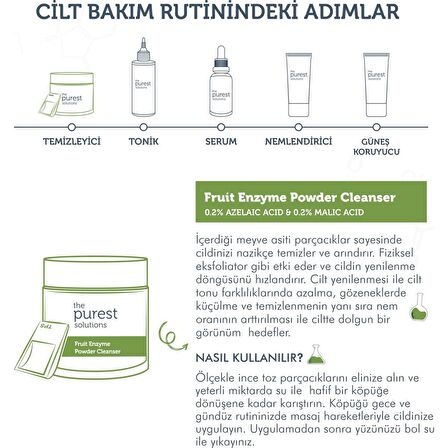 Fruit Enzyme Powder Cleanser 55 gr - Meyve Asitleri Içeren Toz Temizleyici