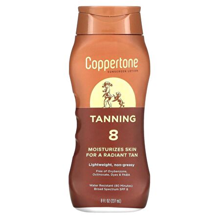 Coppertone Tanning Güneş Kremi SPF8 237 ml