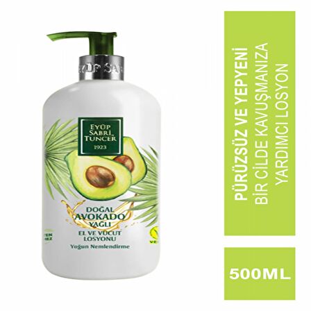 Doğal Avokado Yağlı El ve Vücut Losyonu 500 ml