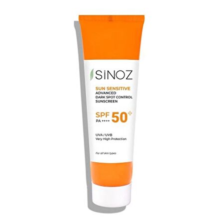 Sinoz Lekeli Ciltlere Özel Aydınlatıcı Yüksek Korumalı Yüz Güneş Kremi SPF50+ 50 ml