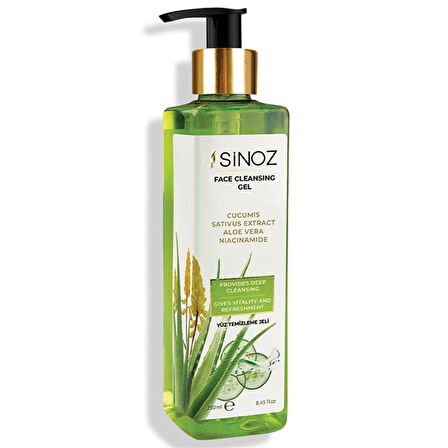 Sinoz Yüz Temizleme Jeli Aloe Vera & Salatalık Özlü 250 ml