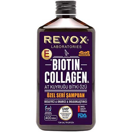 Revox Biotin & Collagen & At Kuyruğu Bitki Özlü Şampuan 400 ml