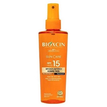 Bioxcin Sun Care Bronzlaştırıcı Güneş Yağı SPF15 200 ml