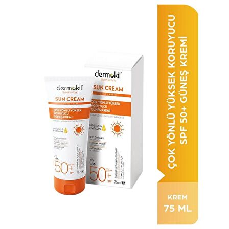 Dermokil Sun Cream - Çok Yönlü Yüksek Koruyucu Güneş Kremi SPF50 75 ml