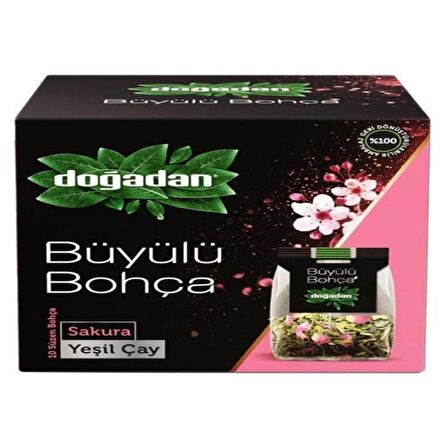 Doğadan Büyülü Bohça Yeşil Çay Sakura 10 Bohça