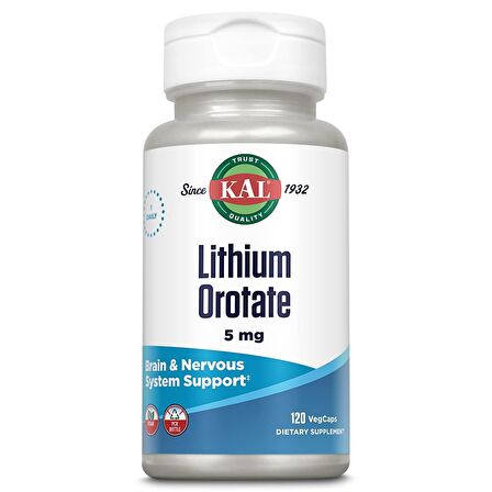 Kal Lithium Orotate 5 mg 120 Kapsül