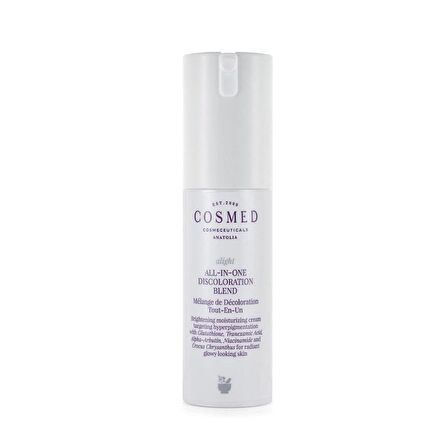 Cosmed Alight All-in-One Discoloration Blend - Leke Karşıtı Ton Eşitleyici Aydınlatıcı Bakım Kremi Traneksamik Asit Alfa Arbutin Glutatyon 30 ml