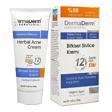 Dermaderm Bitkisel Sivilce Kremi 100 gr