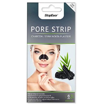 Stopever Charcoal Pore Strip Kömürlü Siyah Nokta Plasteri 6'lı