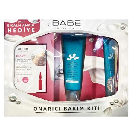 Babe Onarıcı Bakım Kiti - Hydro 24H Reactive Skin 50 ml + Lip Repairing Cream 15 ml + Bicalm Ampul 4 ml