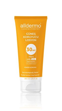 Alldermo Güneş Koruyucu Losyon SPF30 200 ml