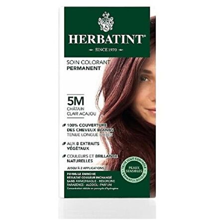 Herbatint Bitkisel Saç Boyası 5M Light Mahogany Chestnut Açık Akaju Kahve 135 ml