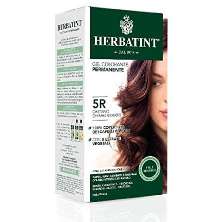 Herbatint Bitkisel Saç Boyası 5R Light Copper Chestnut Açık Bakır Kahve 135 ml