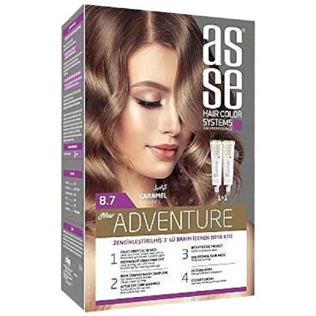 Asse Hair Color System Saç Boyası Karamel No: 8.70