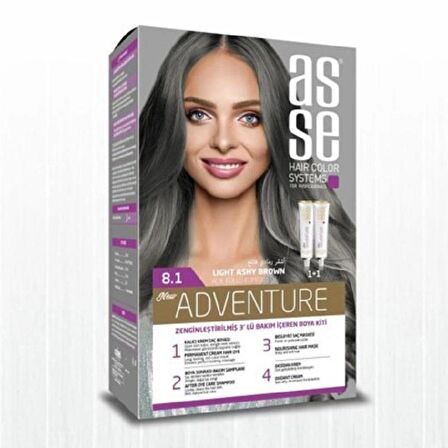 Asse Hair Color System Saç Boyası Açık Küllü Kumral No: 8.1